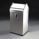 PAPELERA CABEZAL BASCULANTE 50L INOX