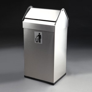 PAPELERA CABEZAL BASCULANTE 50L INOX 1