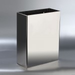 PAPELERA RECTANGULAR INOX BRILLO