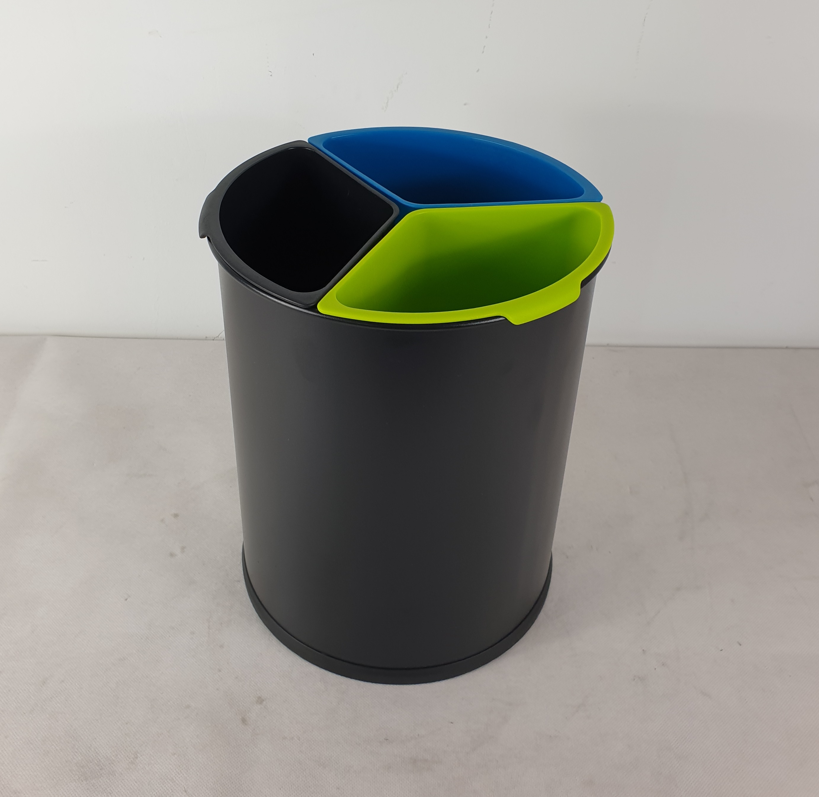Papelera reciclaje 3 piezas (verde, PP, 281g) como regalos-de-empresa en