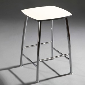 TABURETE CROMO-BLANCO 1