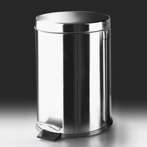 PAPELERA PEDAL INOX BRILLO 3 LT 1